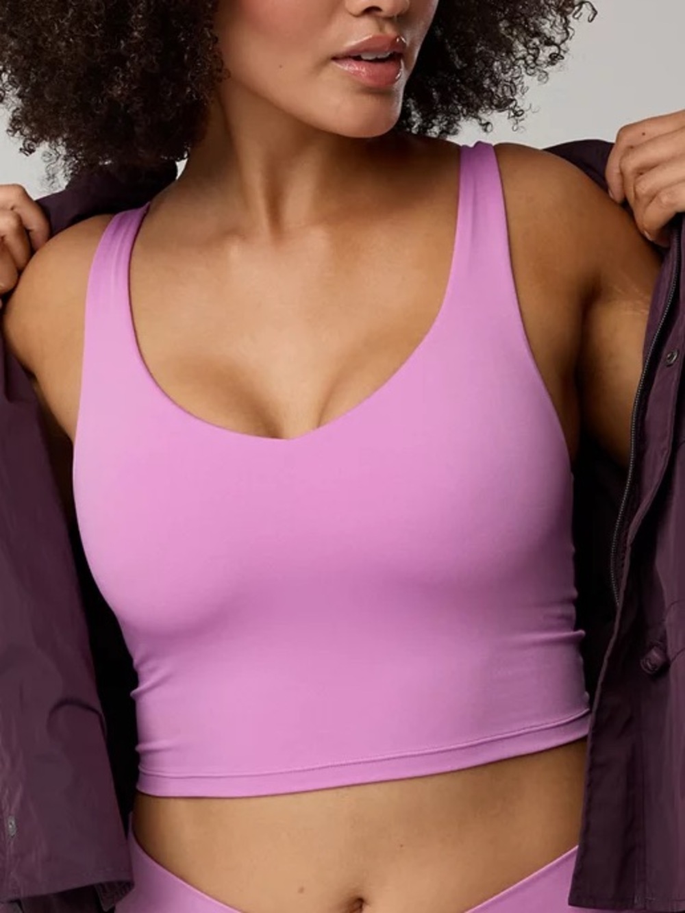 OFFLINE by Aerie Real Me Longline Sports Bra Sunset Purple - XL